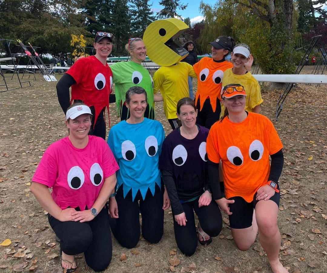 PAC Man costumes from Vancouver Rowing Club.