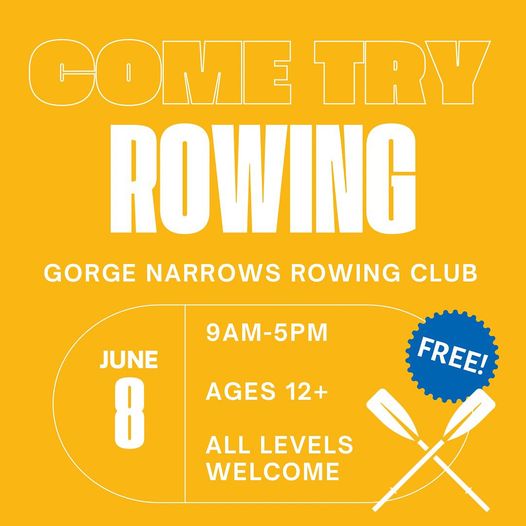 The poster for the 2024 Come Try Rowing event.