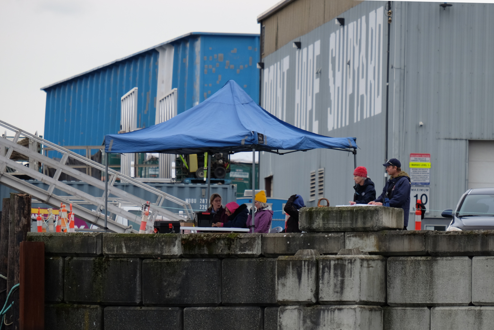 The finish timers at Point Hope Shipyard