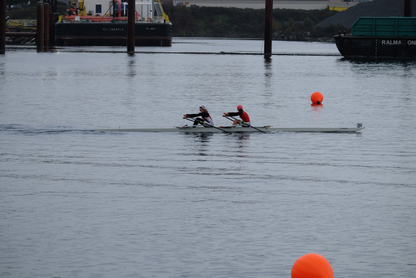 Bow 26 - Calgary Rowing Club - across the line!