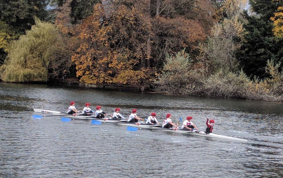 The GNRC "Crazy Eights" at the 2019 Head of the Gorge regatta.