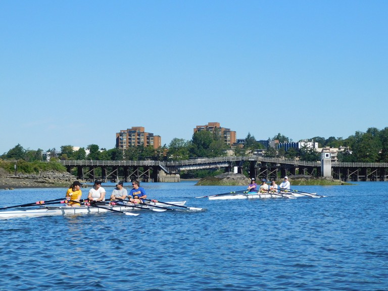 Two quads on the water.