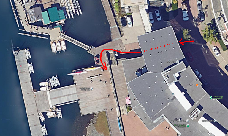 An aerial view of the club.