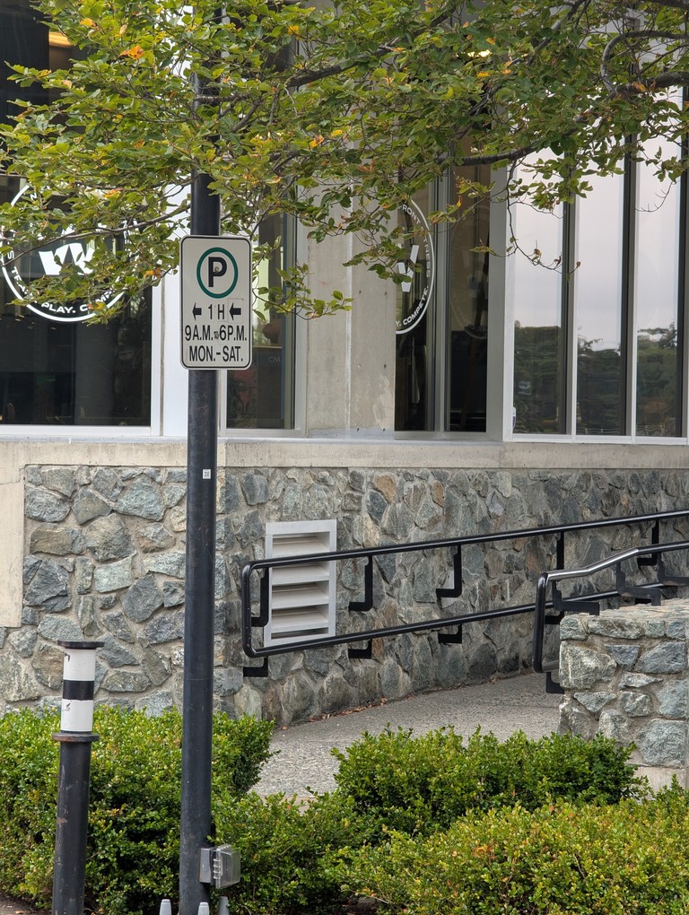 A parking sign on Jutland Road next to the club.
