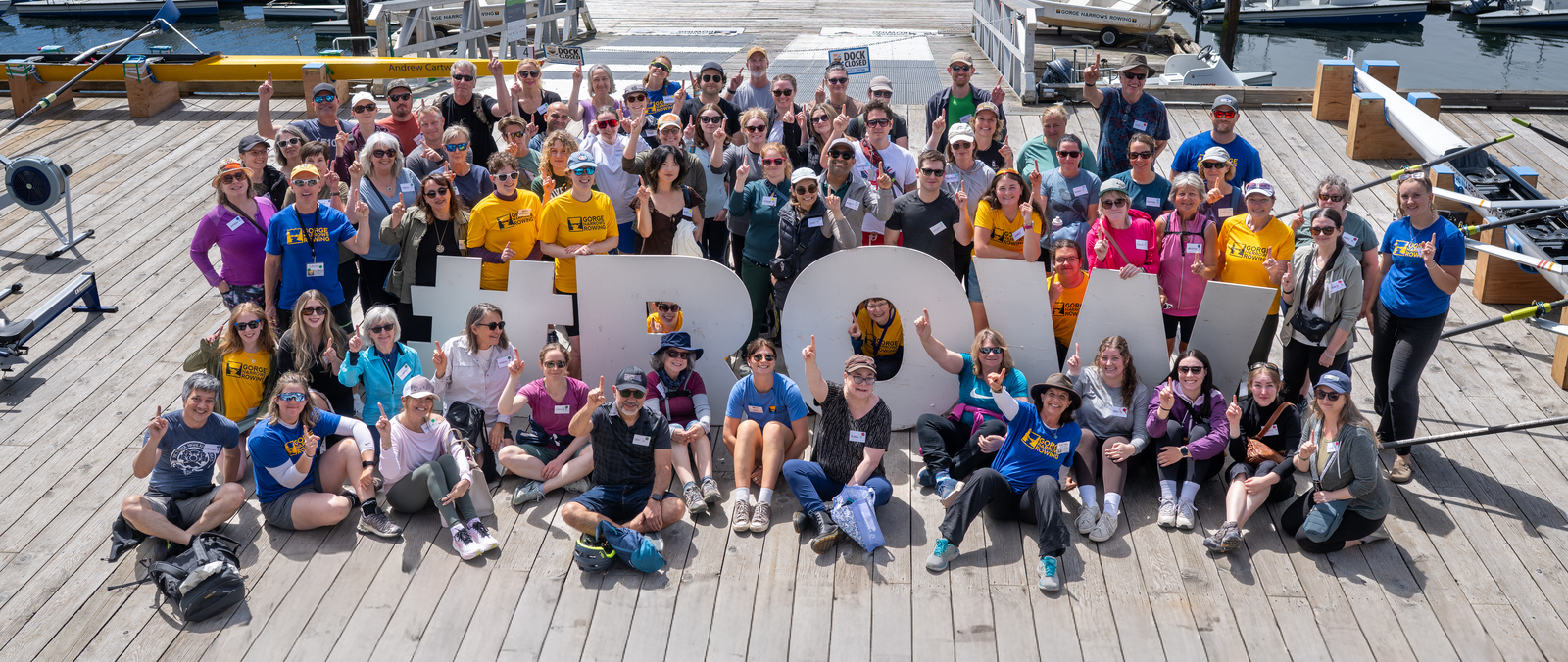 A group photo of the First Strokes members with a "#ROW" hashtag.
