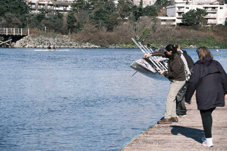 Another quad launches. In the background is a SMUS double.