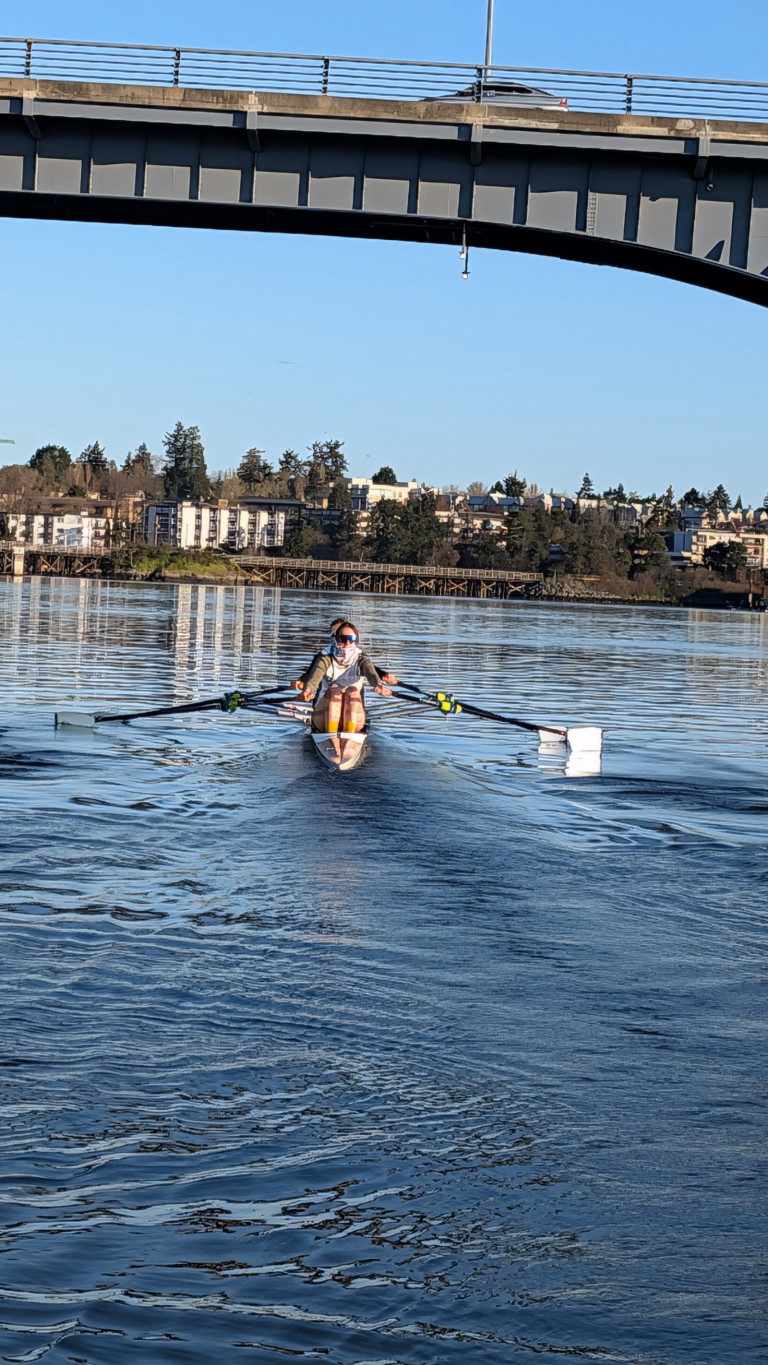 A double heads under the Point Ellice bridge.