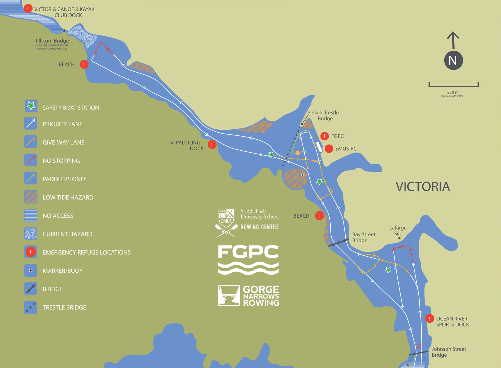 A map depicting the GNRC course flow pattern.